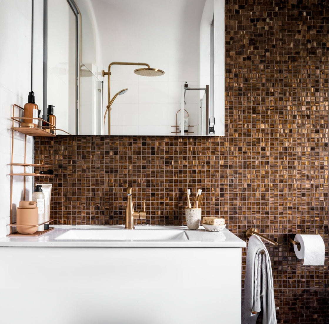 GROHE,Etgrebsbatteri til håndvask, M-size, Børstet Warm Sunset