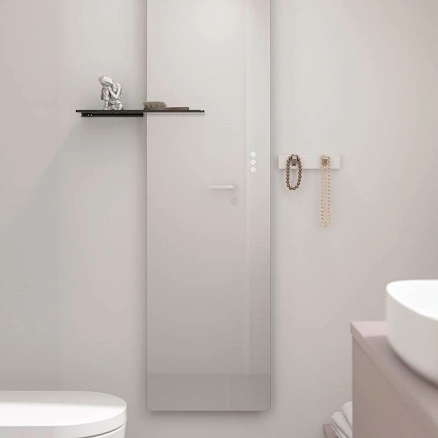 Dansani Reach glashylde 400x137 mm, sort/tonet glas