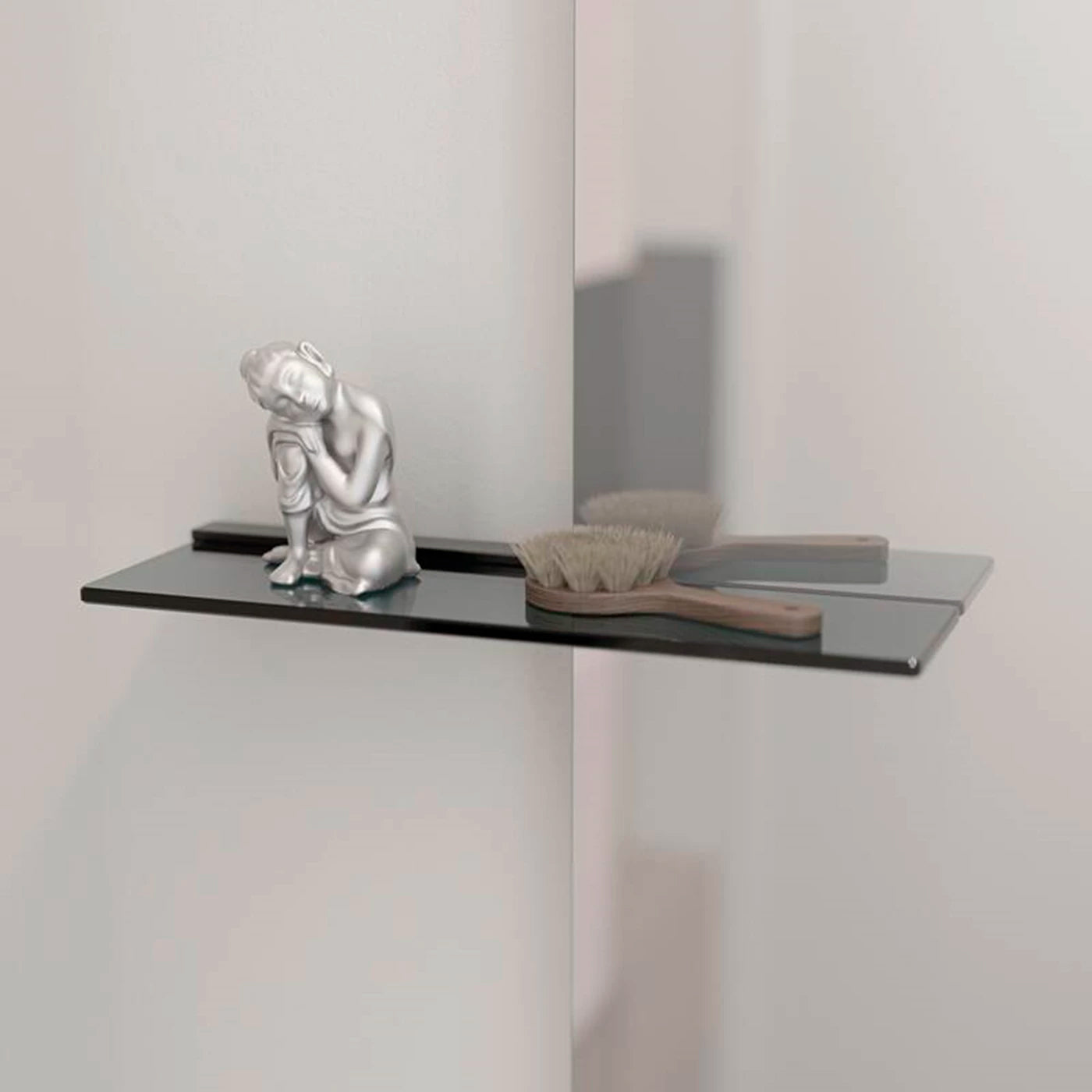 Dansani Reach glashylde 400x137 mm, sort/tonet glas