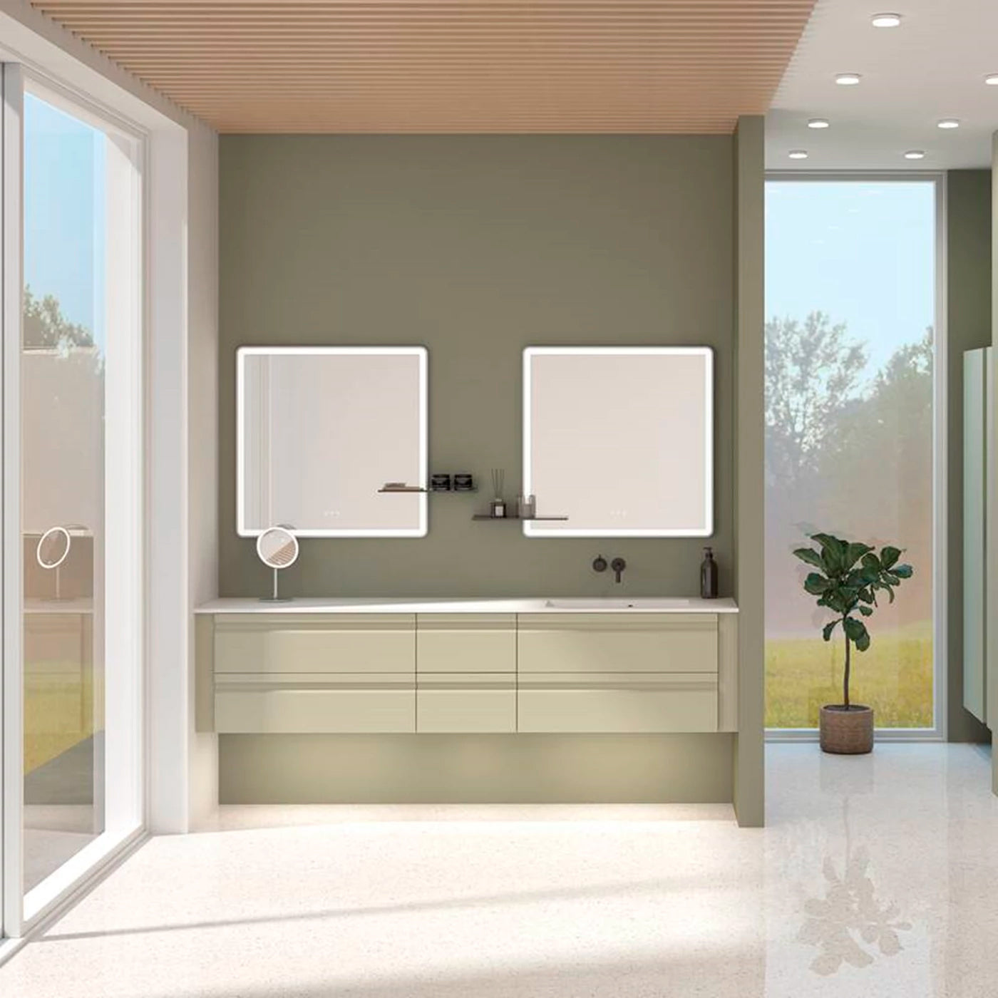 Dansani Reach glashylde 400x137 mm, sort/tonet glas