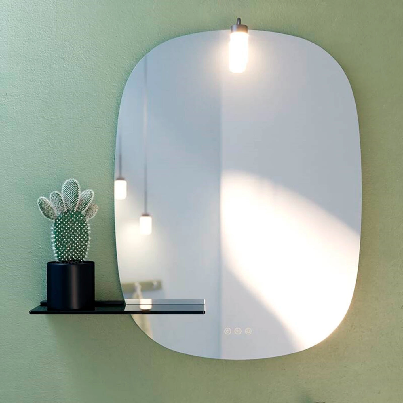 Dansani Reach glashylde 400x137 mm, sort/tonet glas