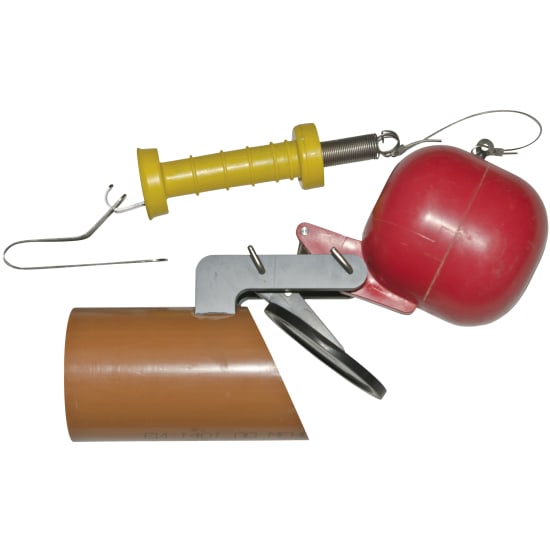 Napan 110 mm højvandslukke t/glatte PVC-rør, gråt spildevand