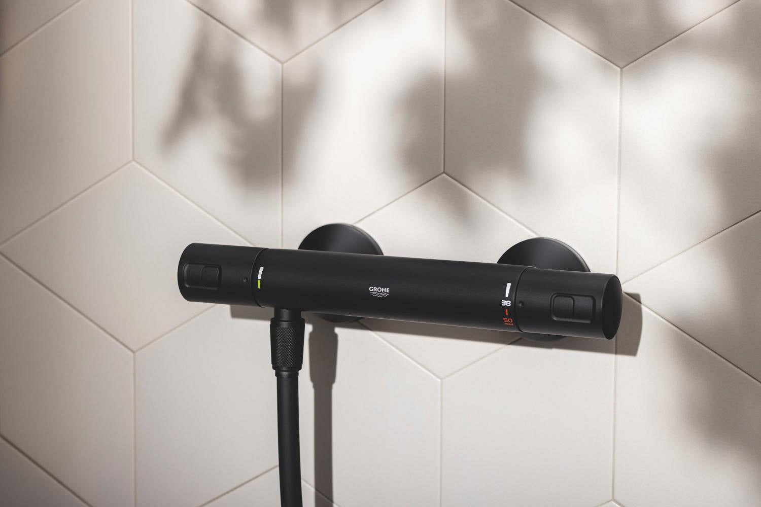 Grohe VitalioFlex Trend bruseslange Matt sort, 1750mm