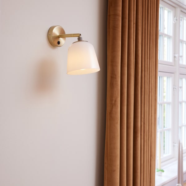 Room 49 væg opal- antik messing
