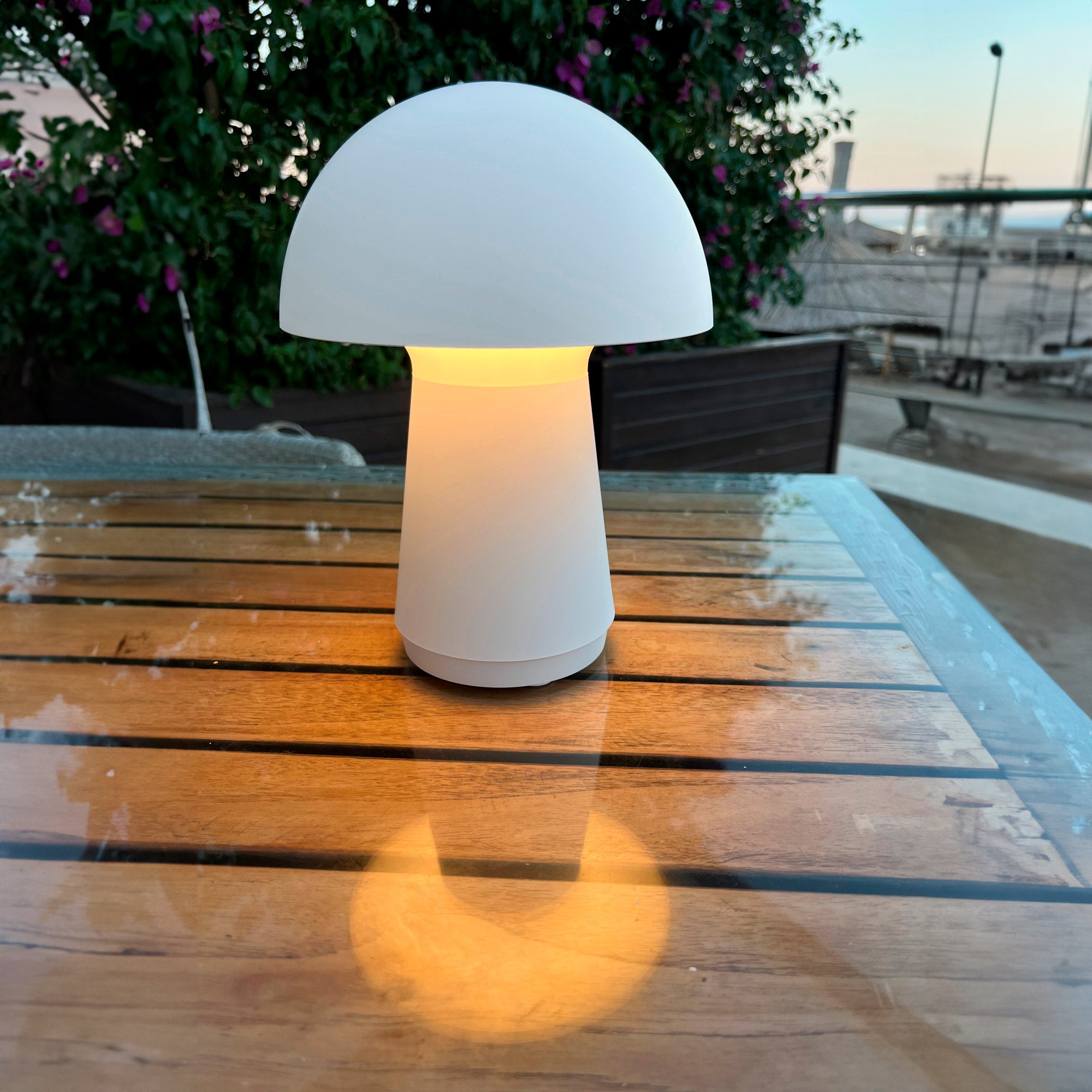 Genopladelig Touch Lampe Silkemat hvid, inklusiv USB ledning