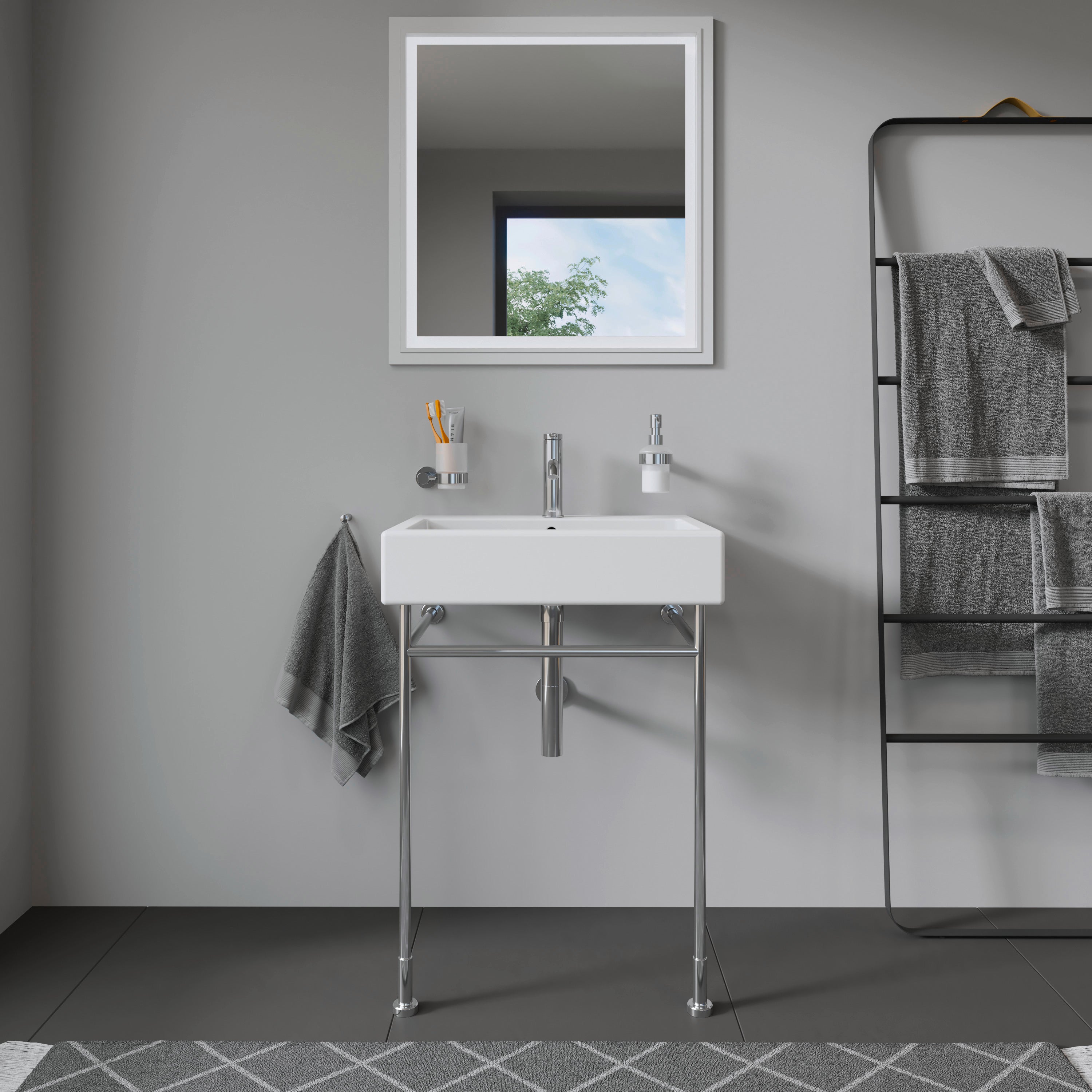 Duravit Vero vask 60 cm med hanehul og overløb