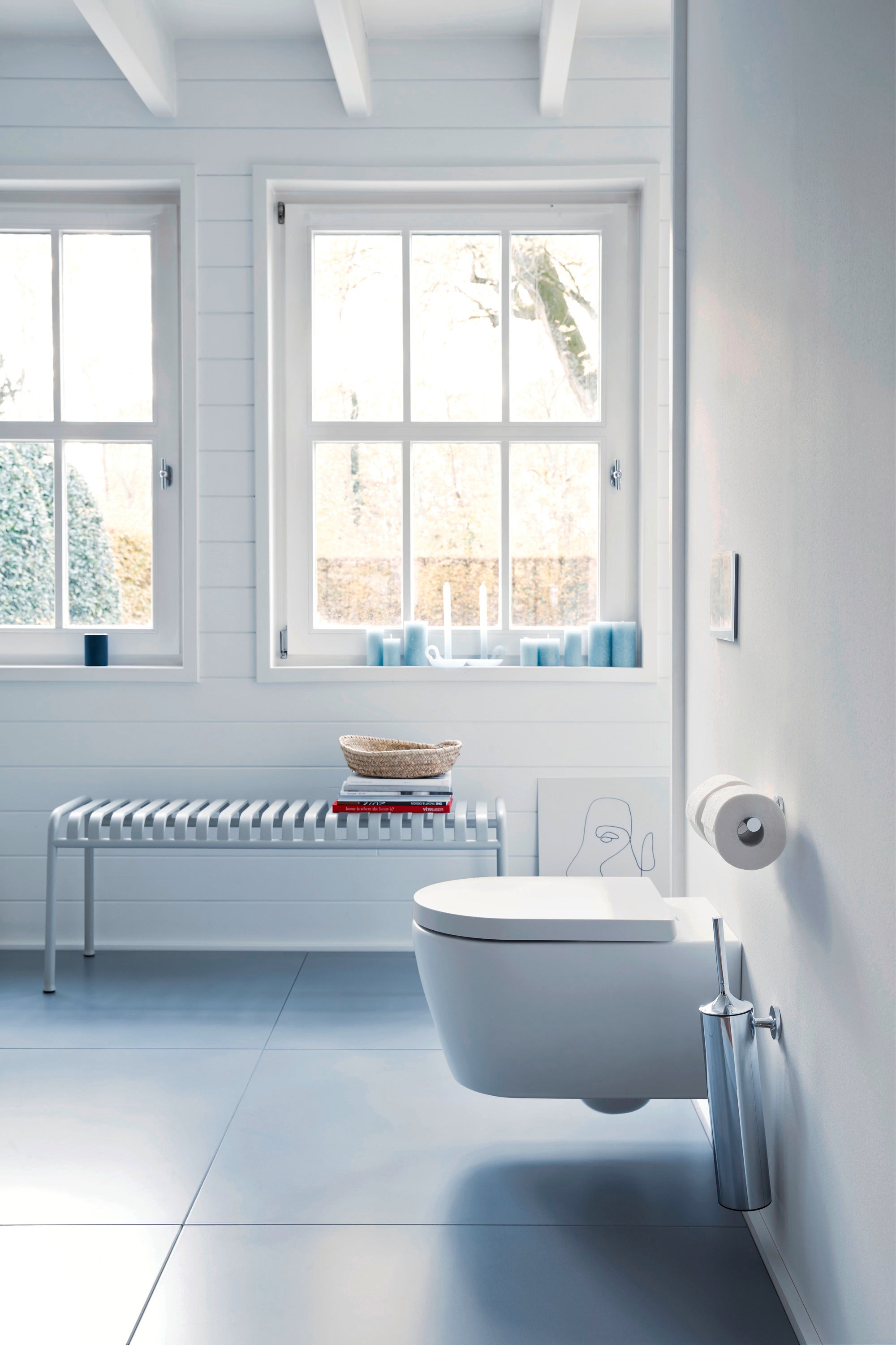 Duravit Starck T toiletbørste vægmonteret krom, 80x118mm