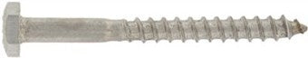 Fransk skrue 12,0 x 50/30 mm, A4, DIN 571, 6-kant