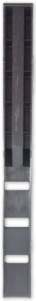 ECCOborder jordspyd 40 x 40 x 380 mm, sort genbrugsplast