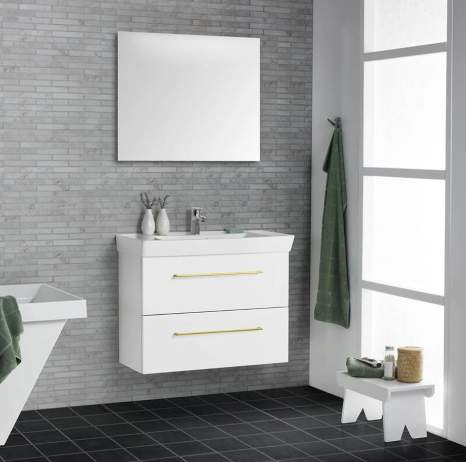 Dansani Cappella vask 82 cm porcelæn hvid