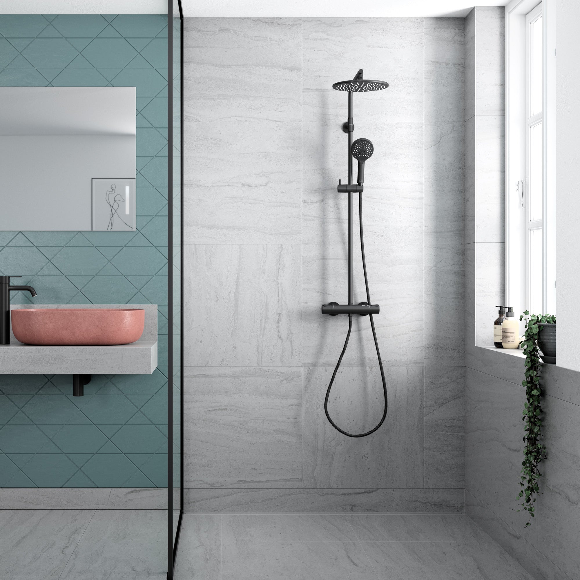 Damixa Silhouet brusesystem mat sort