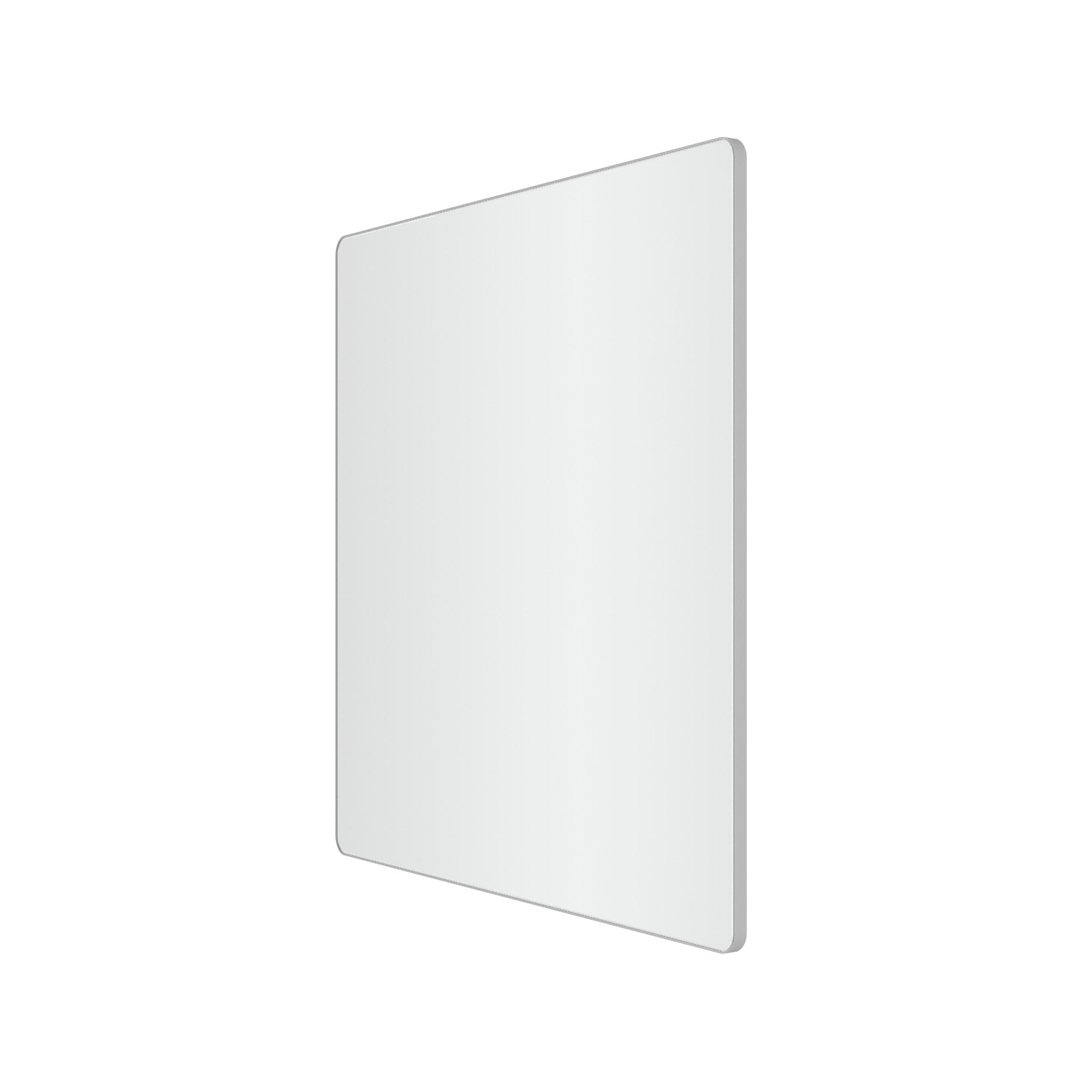 Loevschall Refine spejl med ramme, børstet aluminium, 80x80 cm