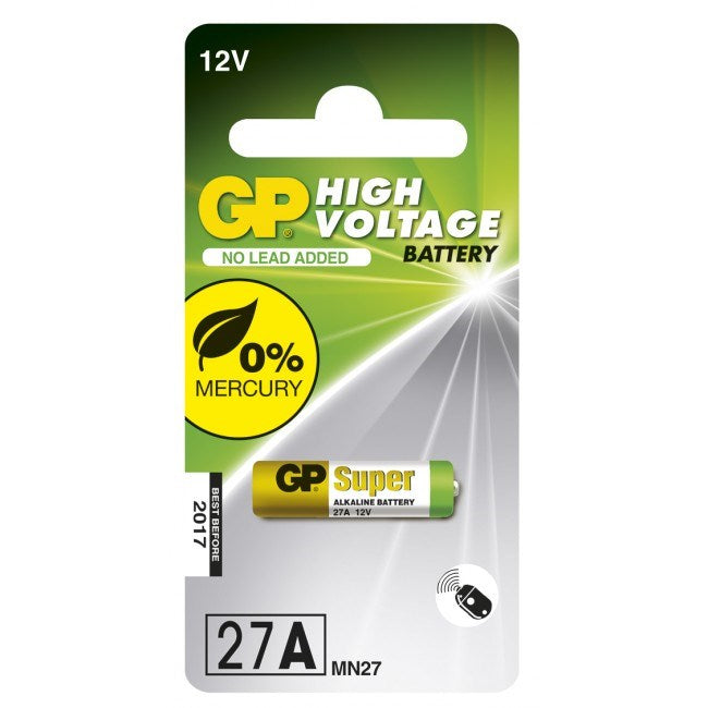 GP Alkaline 27A  C1 12V 1 stk. Ø7,7x28mm