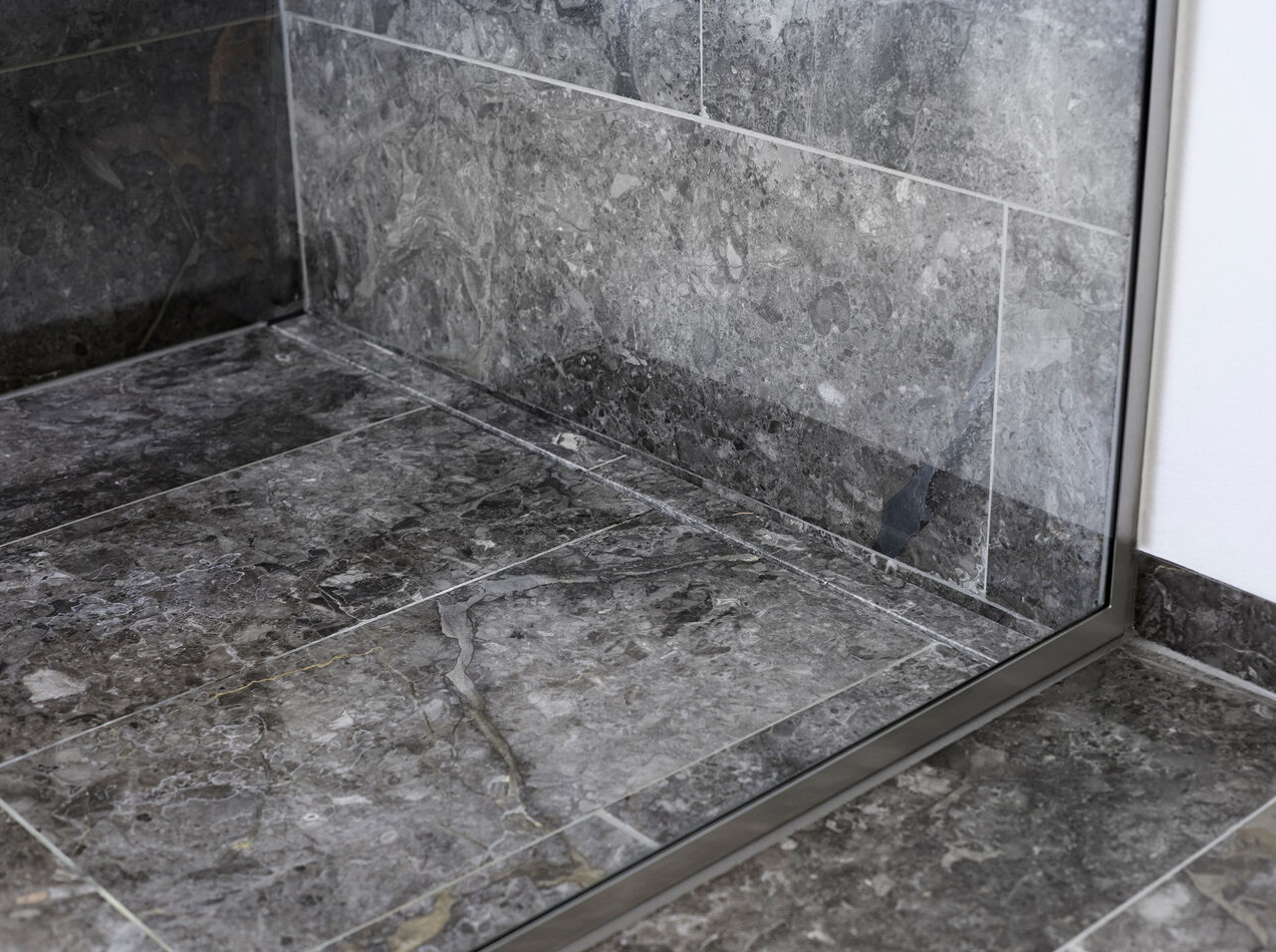 Unidrain 1200 mm HighLine Custom uden ramme t/rendeafløbsarmatur