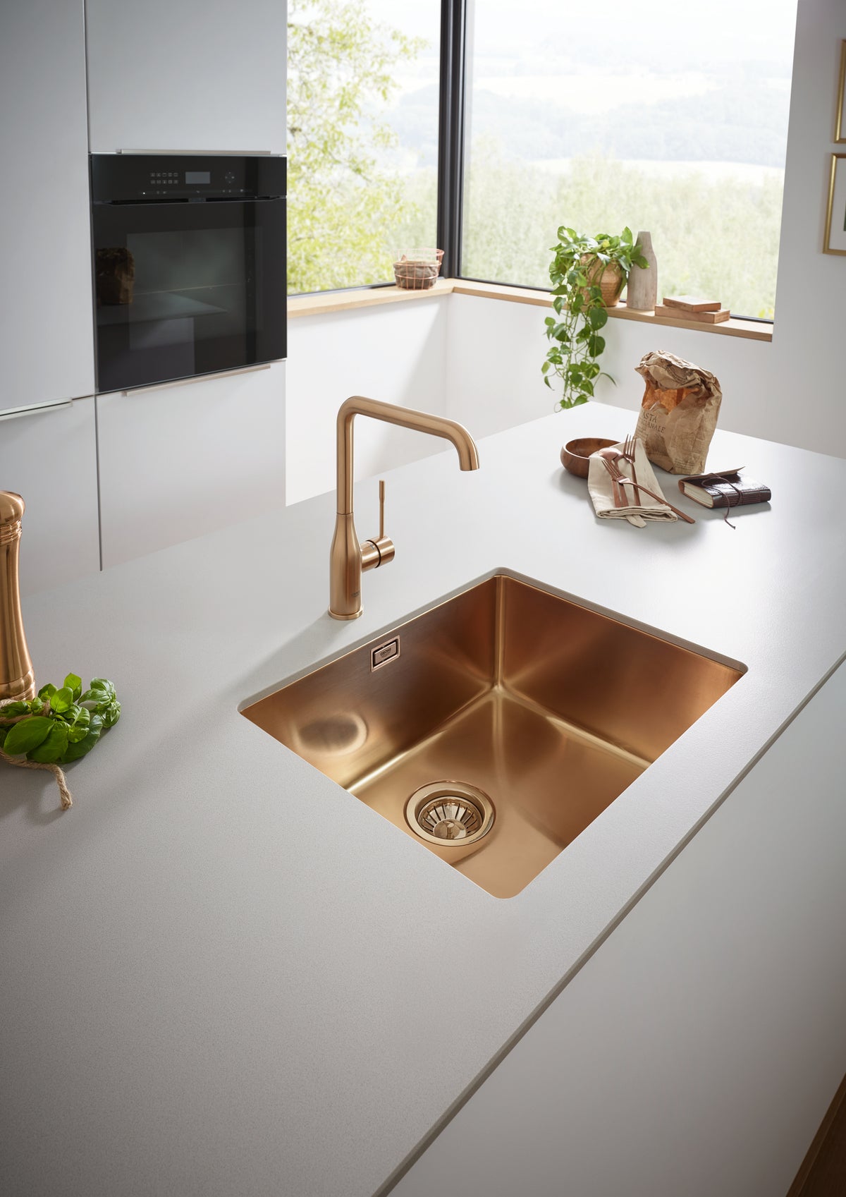 Grohe, EssenceEtgrebskøkkenbatteri, Børstet Warm Sunset