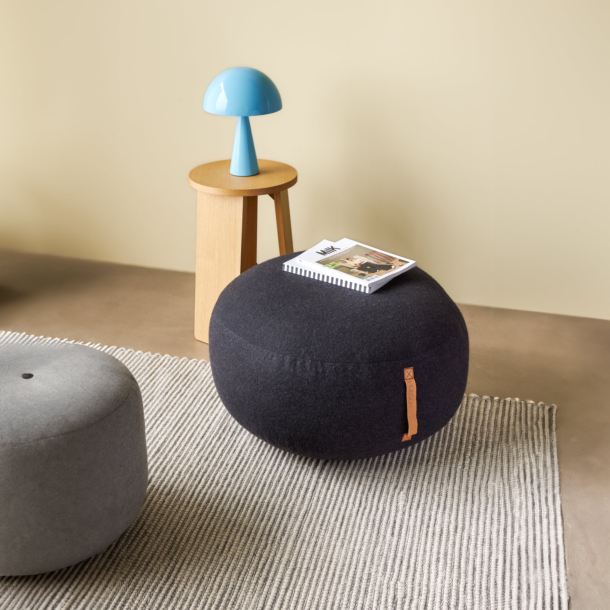 Hübsch mush bordlampe mini lyseblå