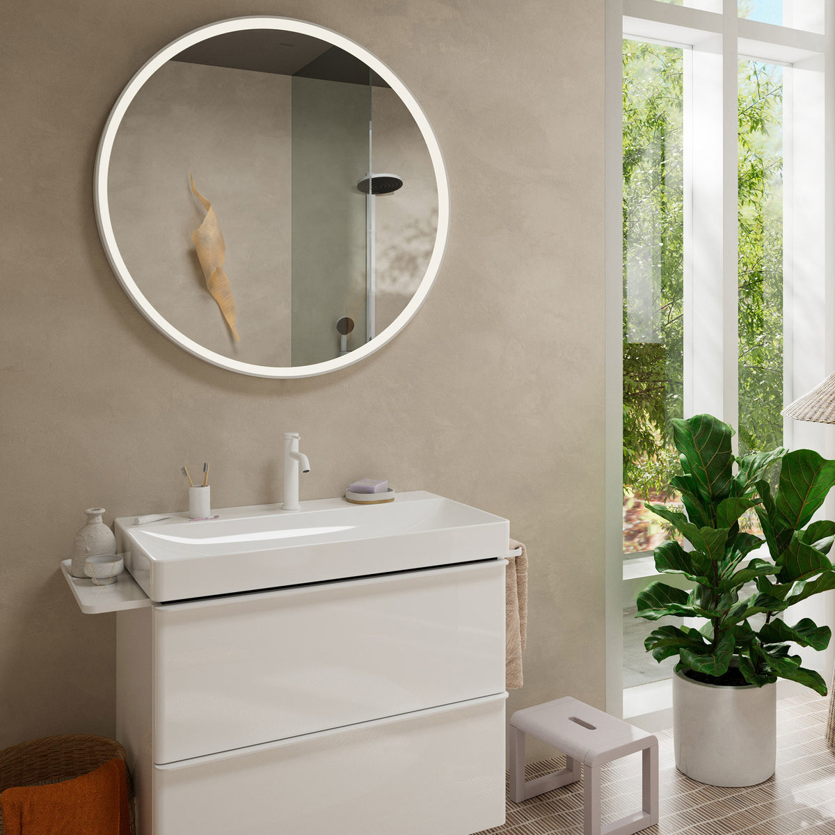 hansgrohe Tecturis S håndvaskarmatur 110 EcoSmart+ uden bundventil, Mat hvid