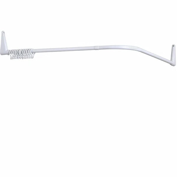 Vinkel stang 85 x 85 cm hvid