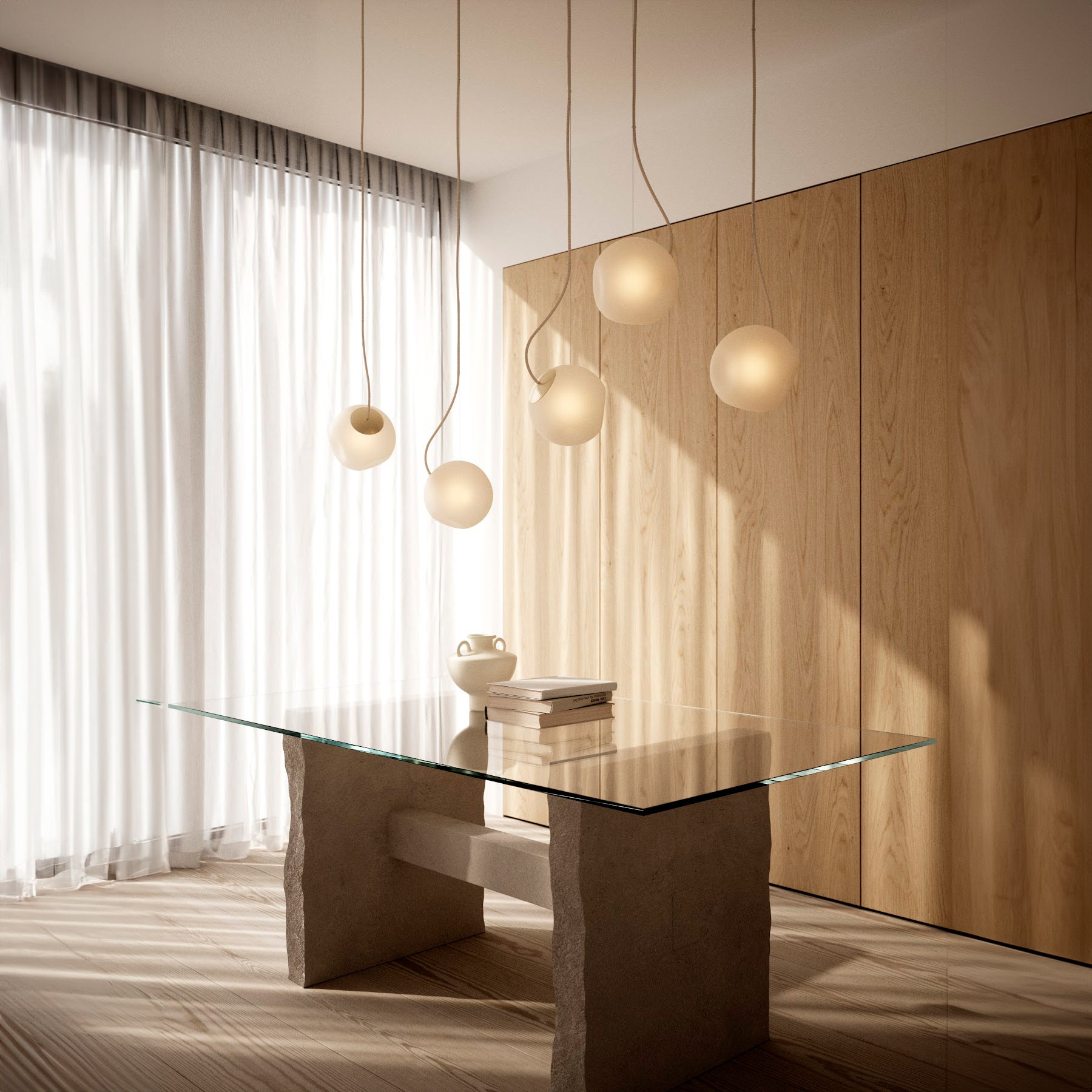 Bright Barocco pendel creme kabel