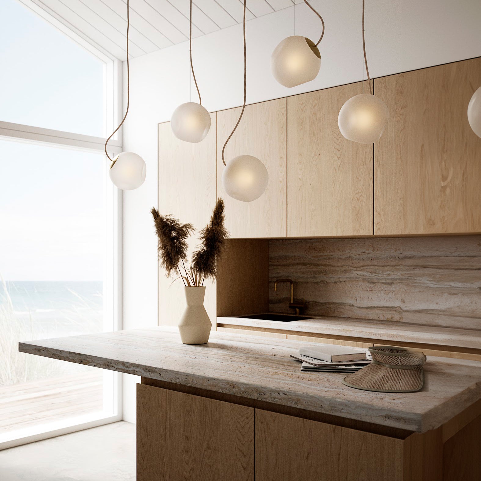 Bright Barocco pendel sort kabel