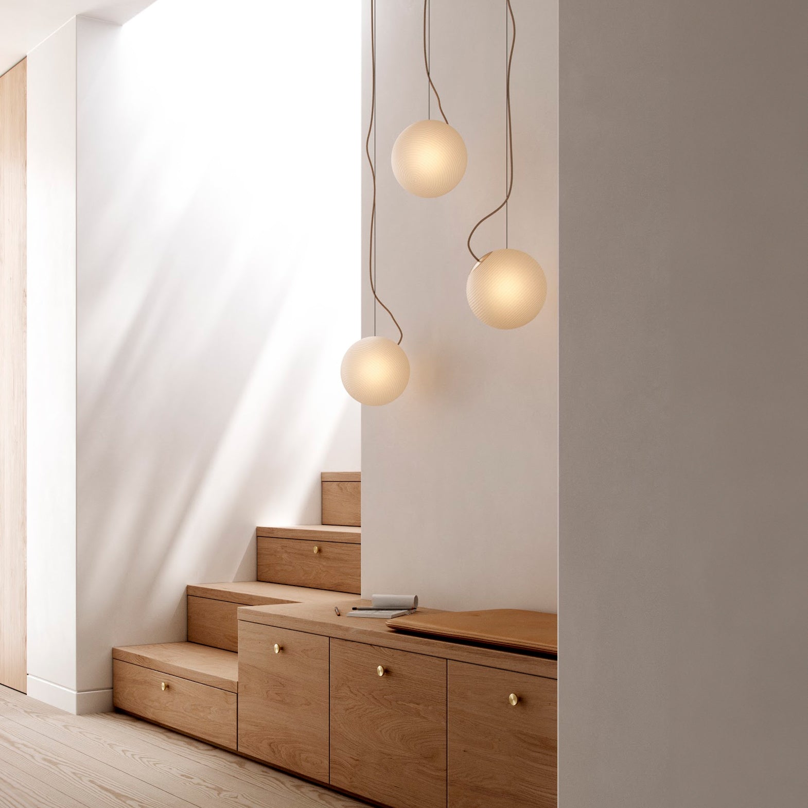 Bright Ripple pendel sort kabel