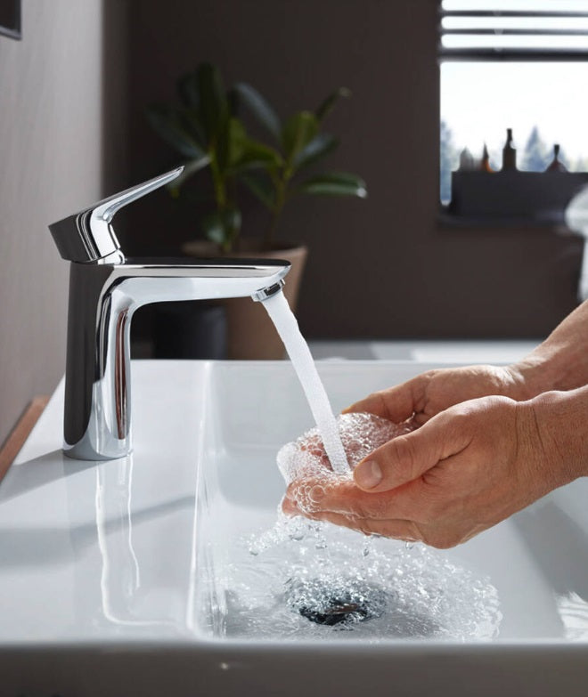 Hansgrohe Talis E 110 håndvaskarmatur med push-open BV, krom