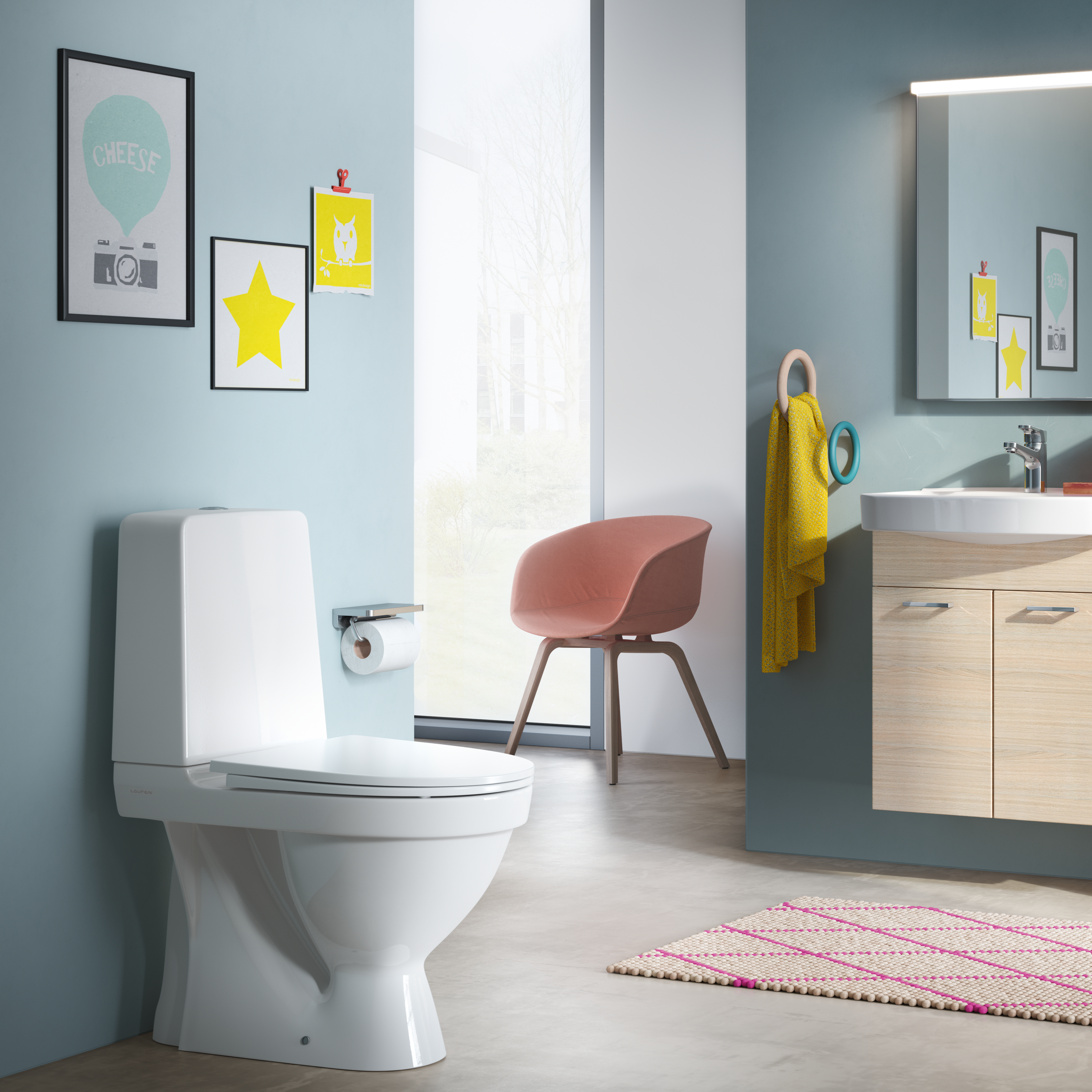 KOMPAS TOILET MED SKJULT S-LÅS