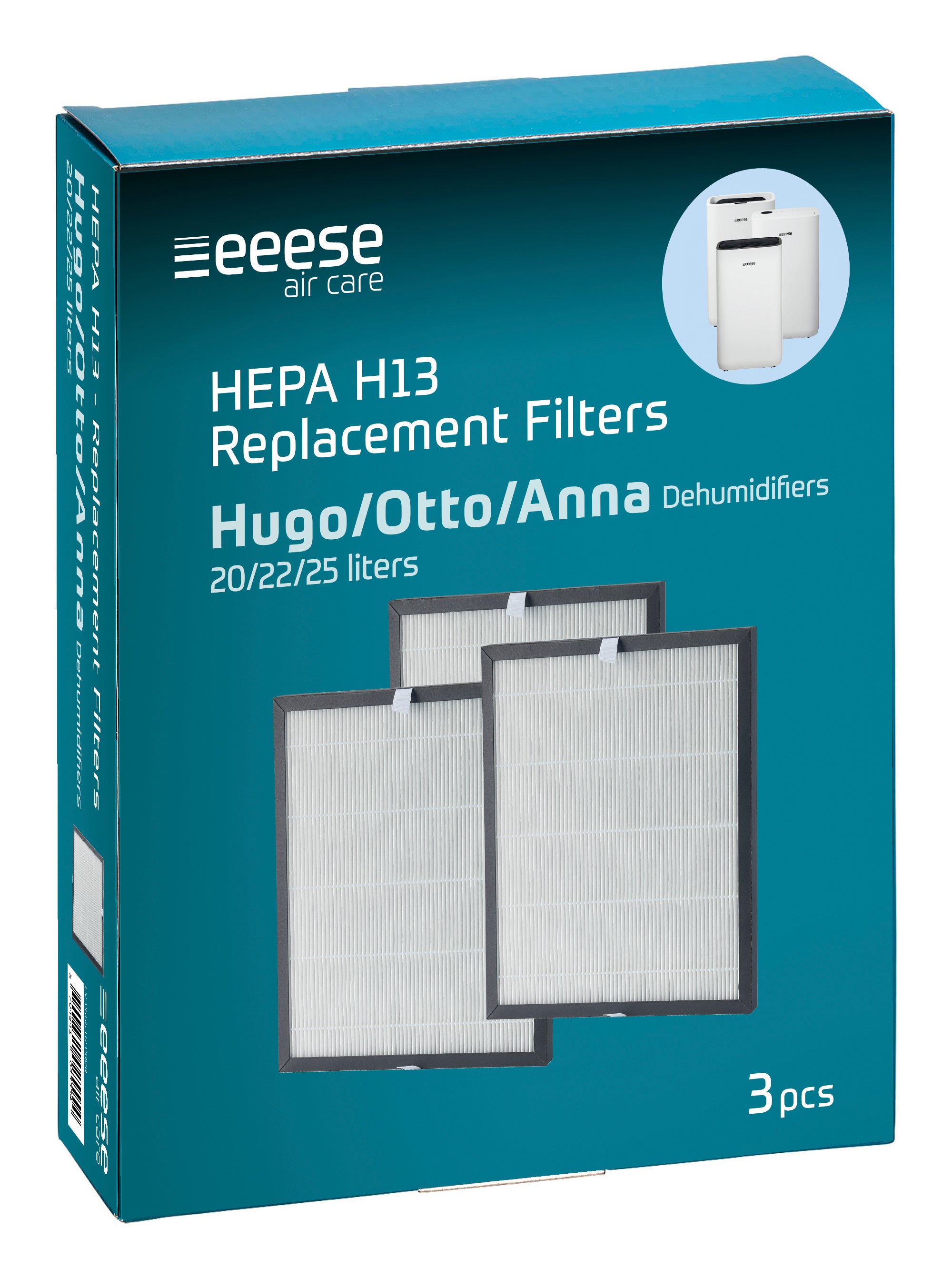 HEPA FIlter for Hugo, Otto, Anna, 3-pak