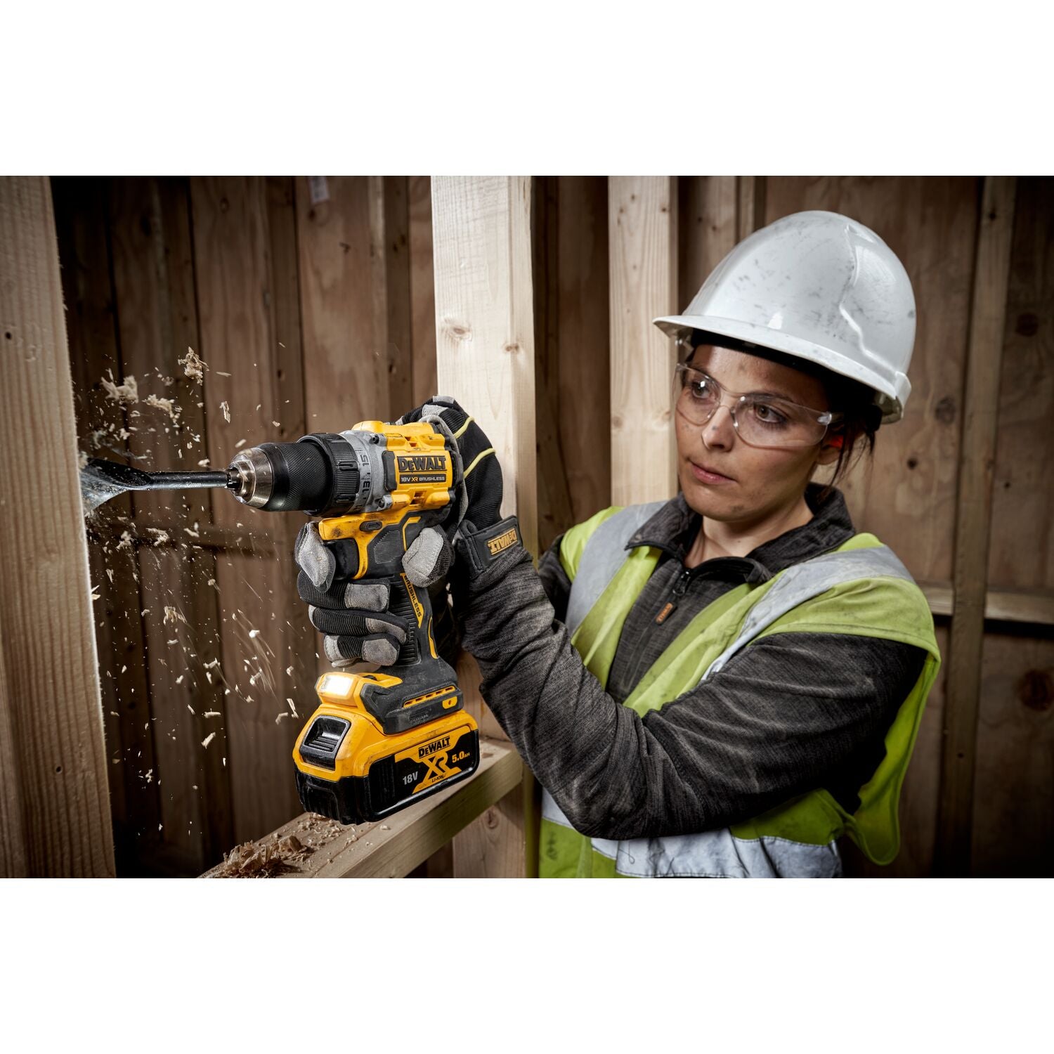 DEWALT 18V XR skruemaskine DCD800P2T, 2 x 18 V/5,0 Ah