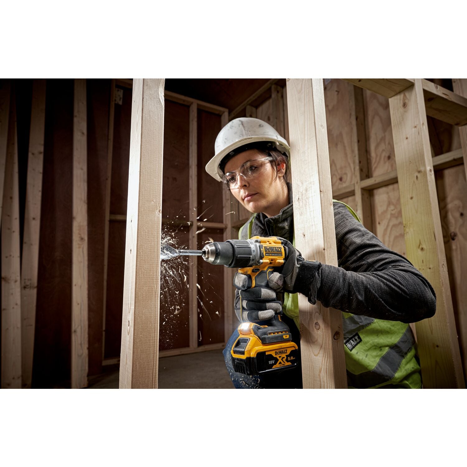 DEWALT 18V XR slagboremaskine DCD805P2T, 2 x 18V/5,0 Ah