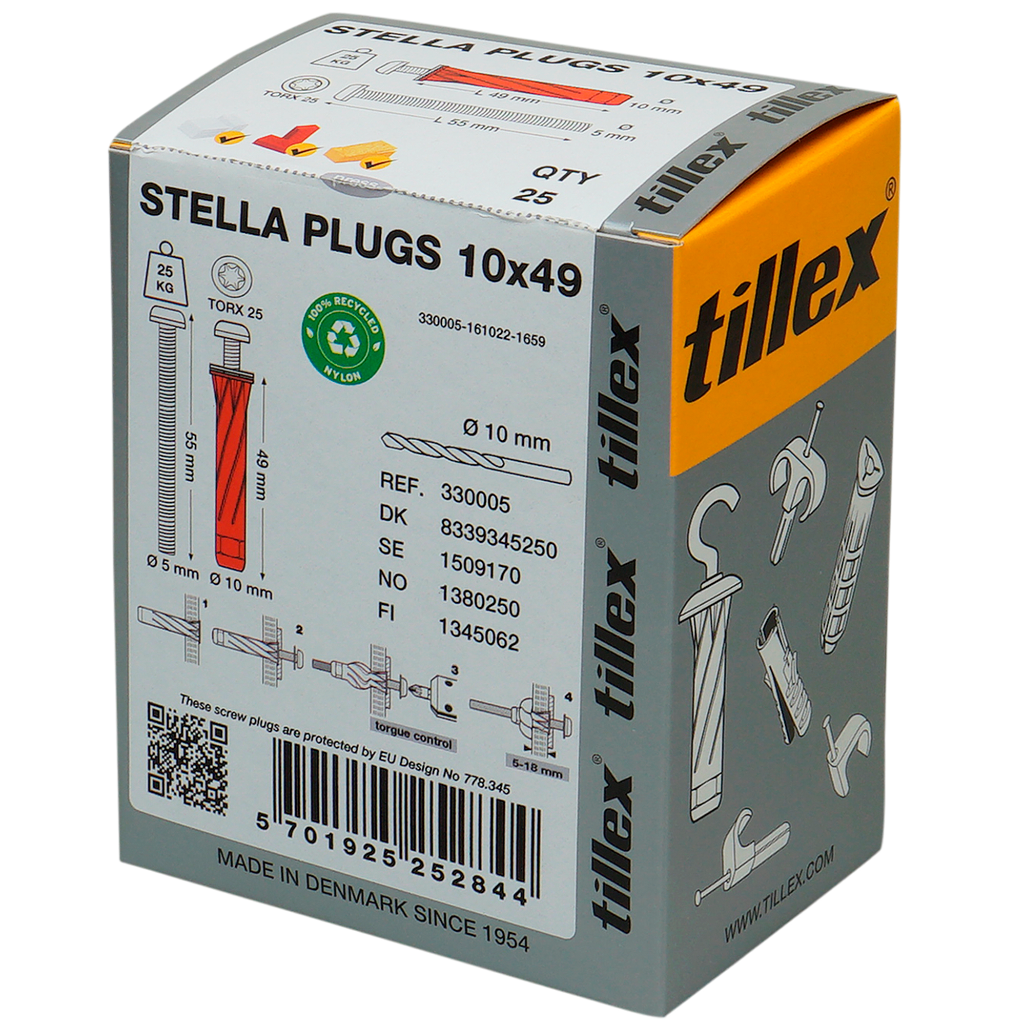 Plugs Stella 5x55 mm rød PAN Torx25