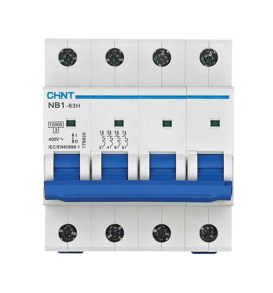 Automatsikring Chint NB1-63H, C 25A 3P+N, 10kA