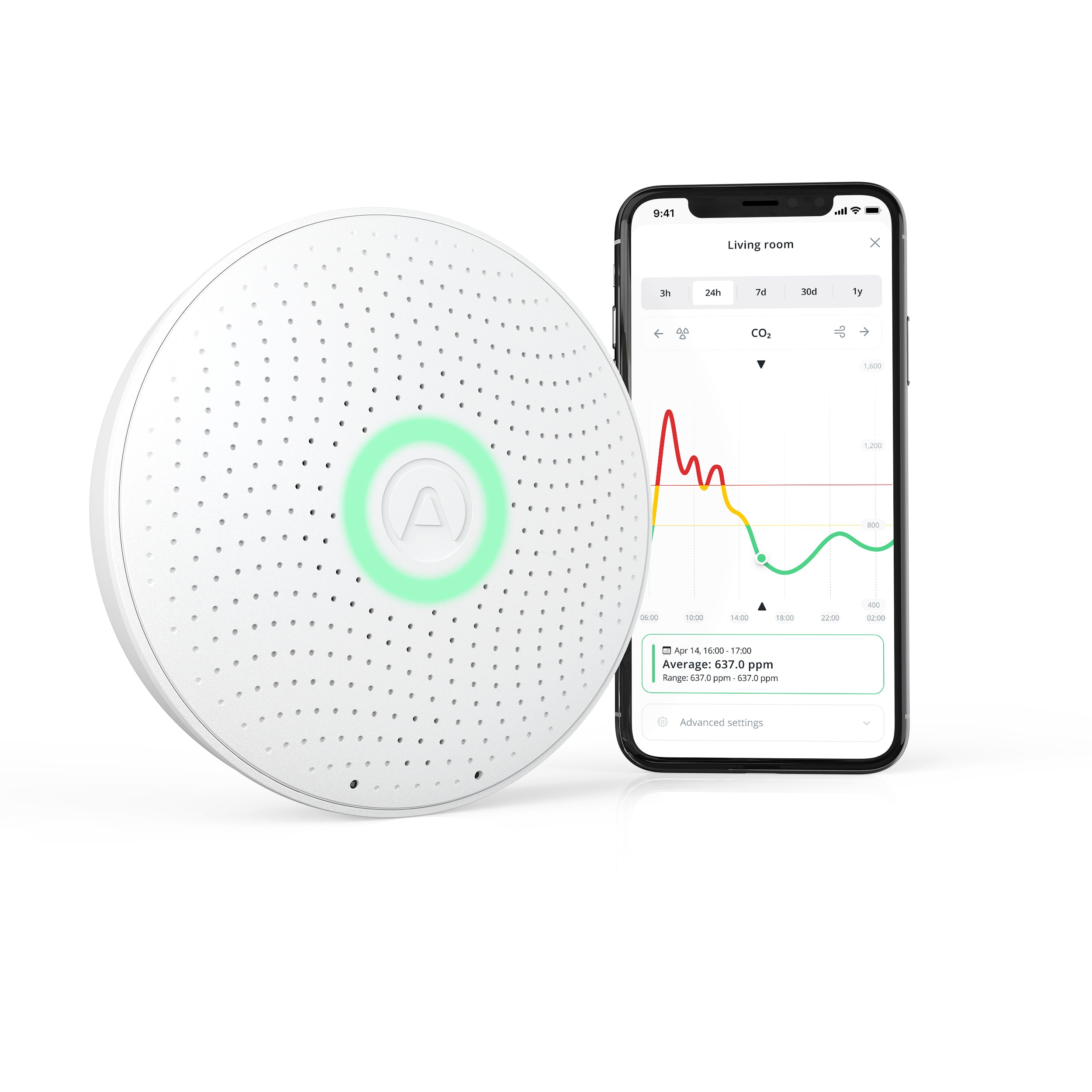 AIRTHINGS Wave Plus luftkvalitets- og radonmåler