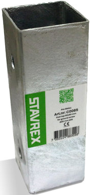 Stavrex Small M16 x 50 mm firkantet stolpefod, til jordskrue