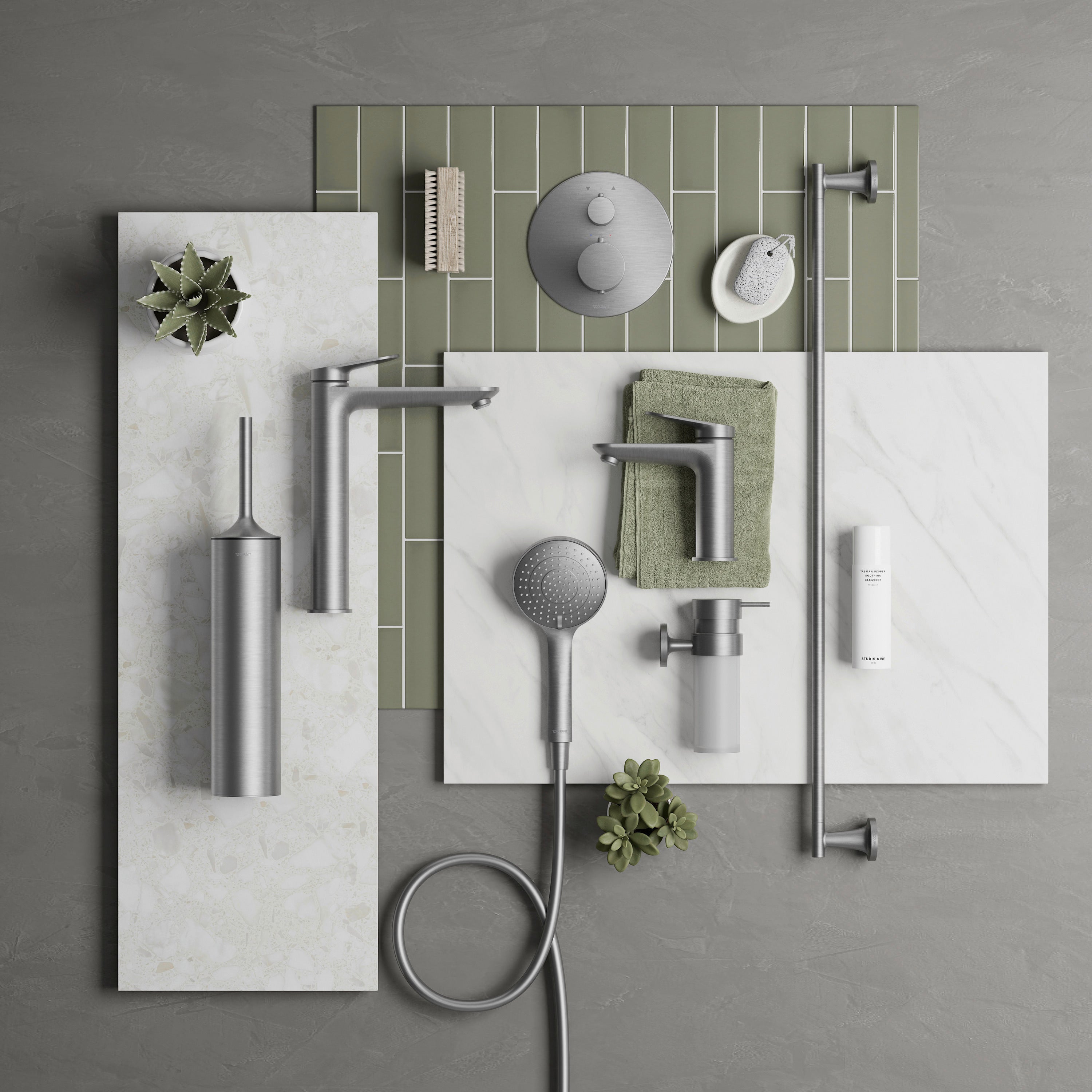 Duravit Wave håndvaskarmatur S, med løft op ventil, stål