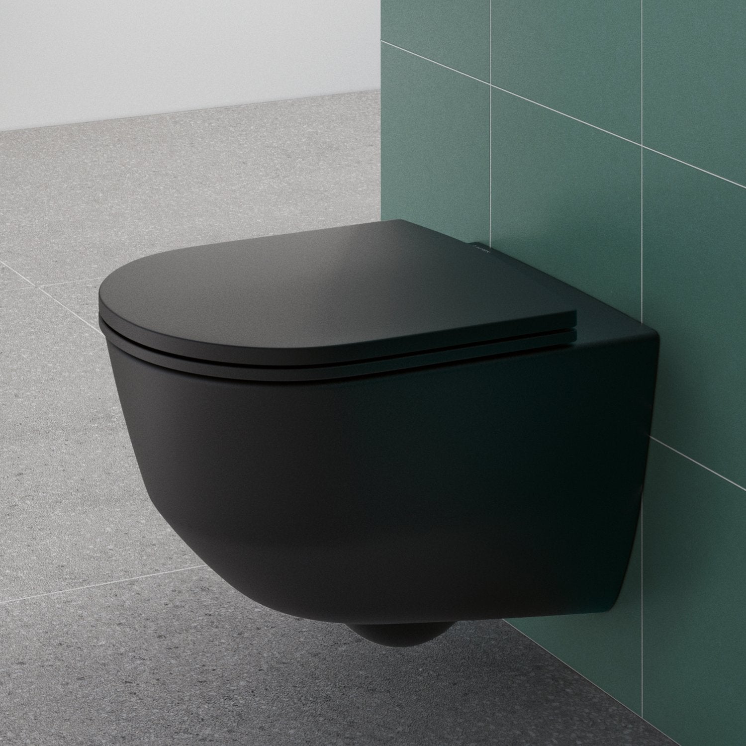 Laufen Pro væghængt toilet, uden skyllekant, mat sort