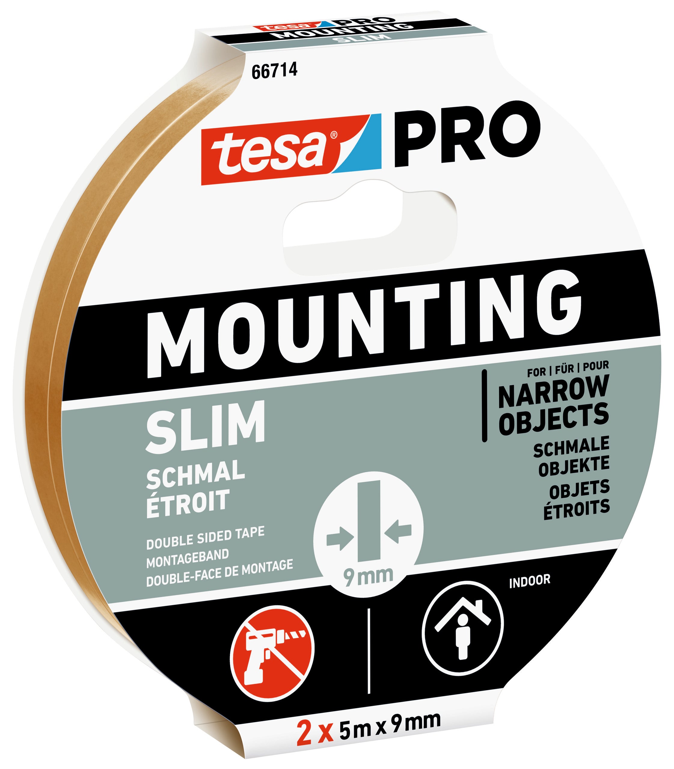 MONTERINGSTAPE PRO 66714 2X 5MX9MM