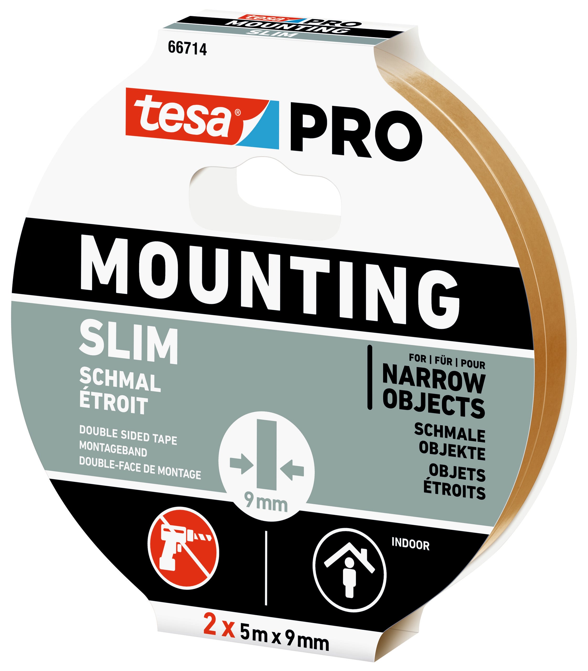 MONTERINGSTAPE PRO 66714 2X 5MX9MM