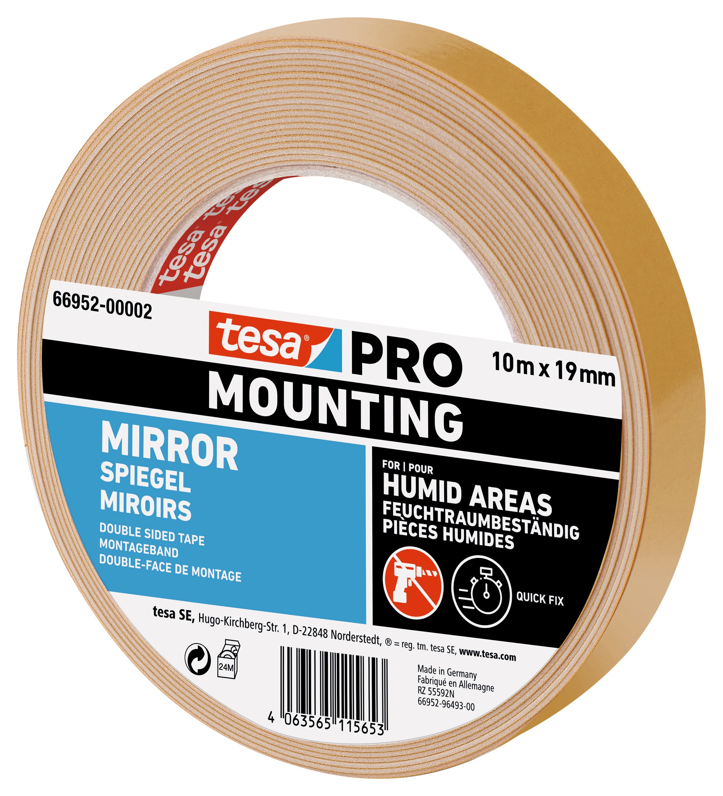 MONTERINGSTAPE PRO 66952 SPEJL 10MX19MM