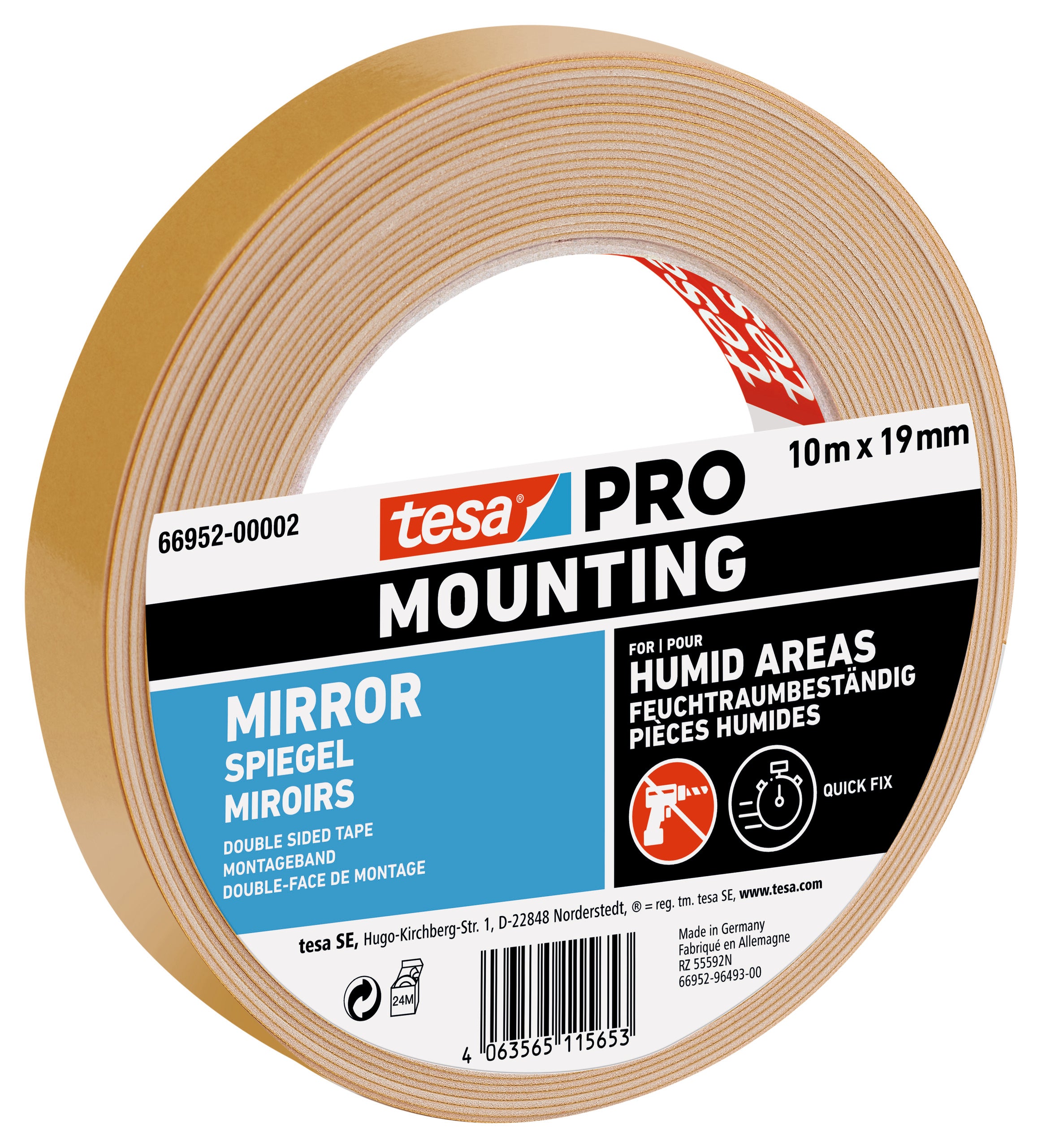 MONTERINGSTAPE PRO 66952 SPEJL 10MX19MM