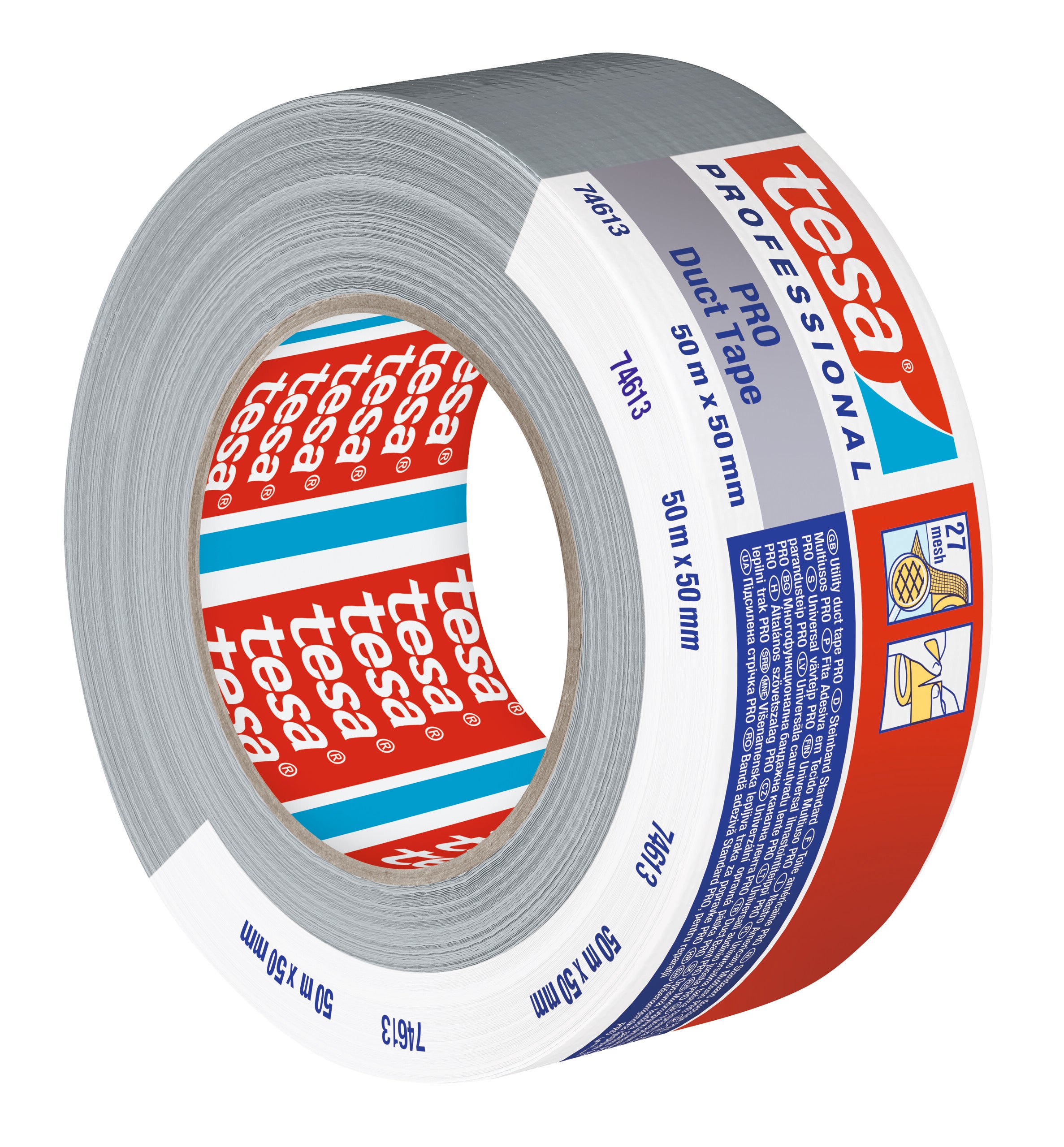 LÆRREDSTAPE PRO GRÅ 74613 50MX50MM
