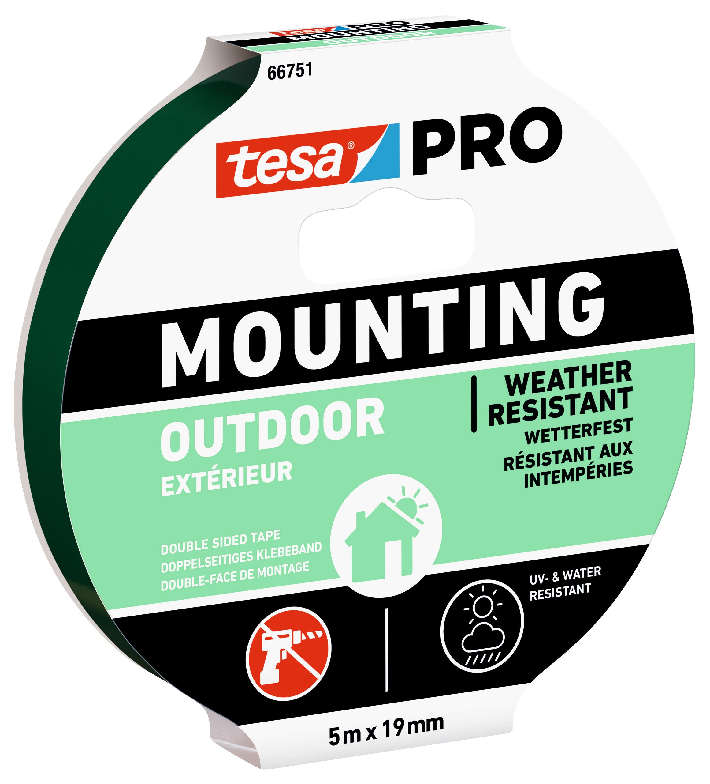 tesa monteringstape 66751 PRO UV 19 mm x 1,5 m