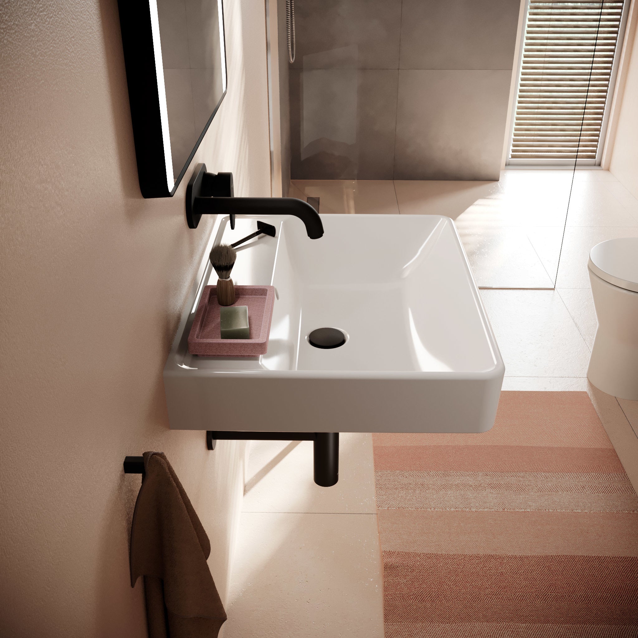 HANSGROHE Xanuia Q håndvask 600x480mm u/hh t/væg porcelæn hvid