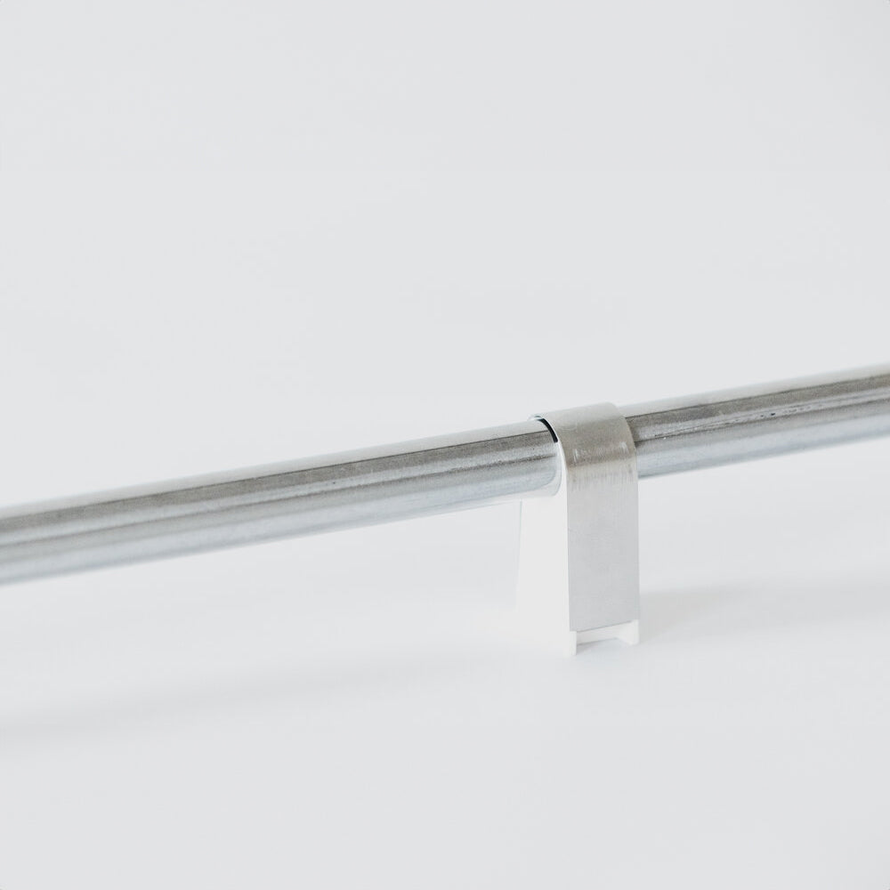 Ø18 mm 2click rustfri rørbærer - 16 mm afstand til væg