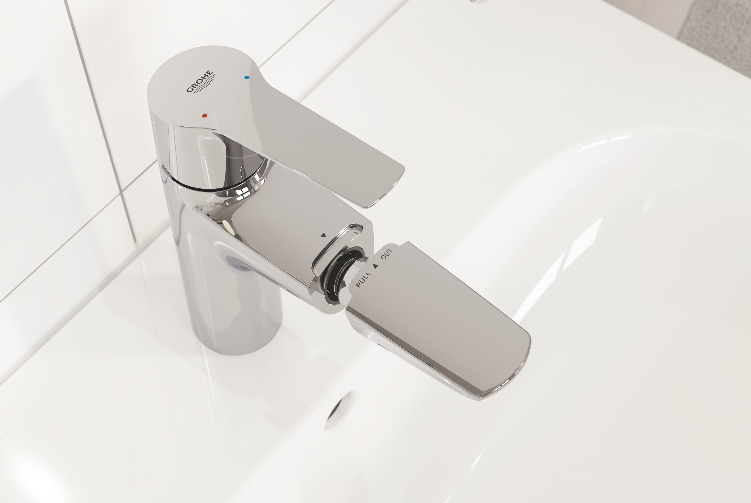 GROHE START etgrebsbatteri 3/8/122mm tud 1hul t/hv/click m/udtr.