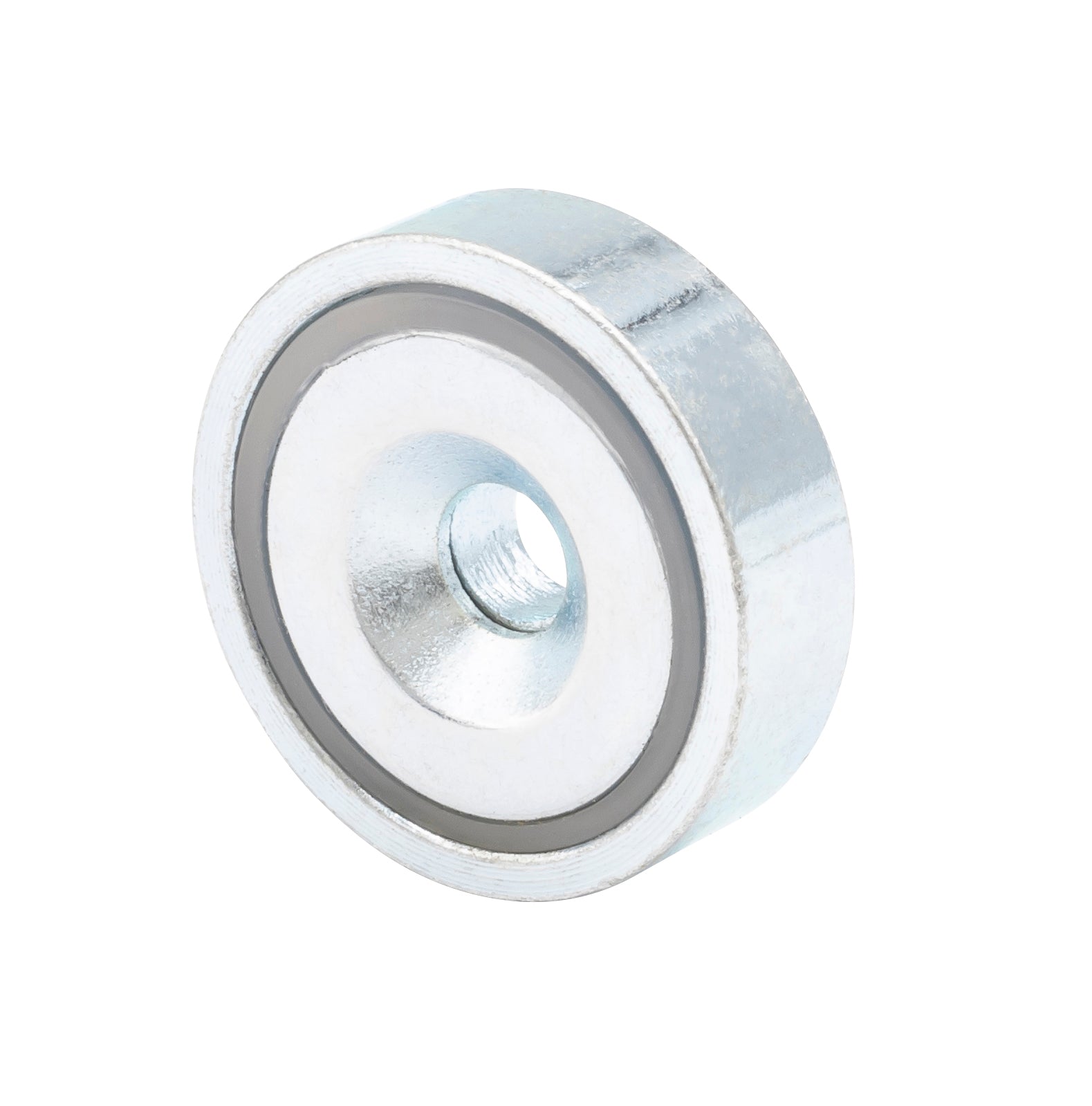 Neodymium pottemagnet Ø20 x 6,0 mm, skruehul Ø4,5 mm