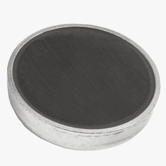 Ferrit pottemagnet Ø25 x 7 mm, M4 gevindbøsning