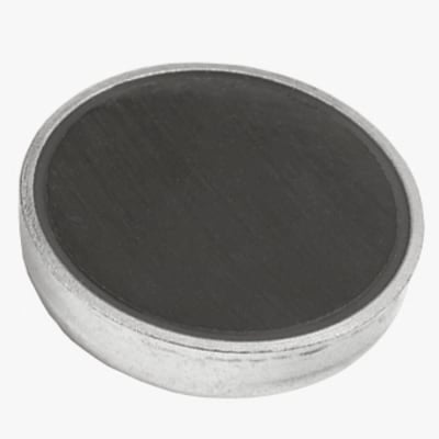 Ferrit pottemagnet Ø32 x 7 mm, M4 gevindbøsning