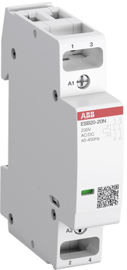 Installationskontaktor 20A, 2 NO, 24VDC, ESB20-20N-01