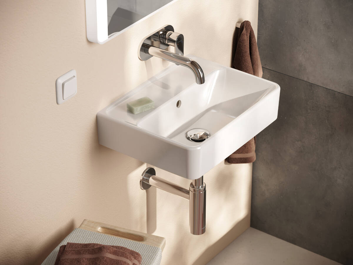 HANSGROHE Xanuia Q håndvask 450x340mm u/hh t/væg porcelæn hvid